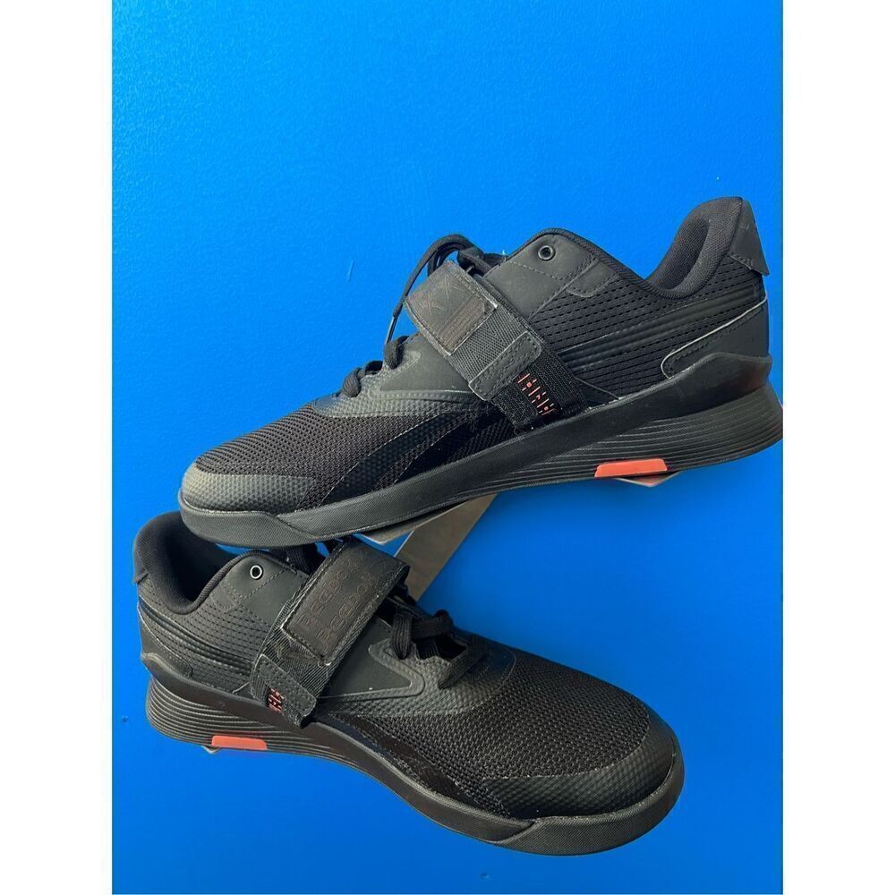 Reebok Lifter PR II Black Orange Men’s Weightlifting Cross Training Shoes FY3830